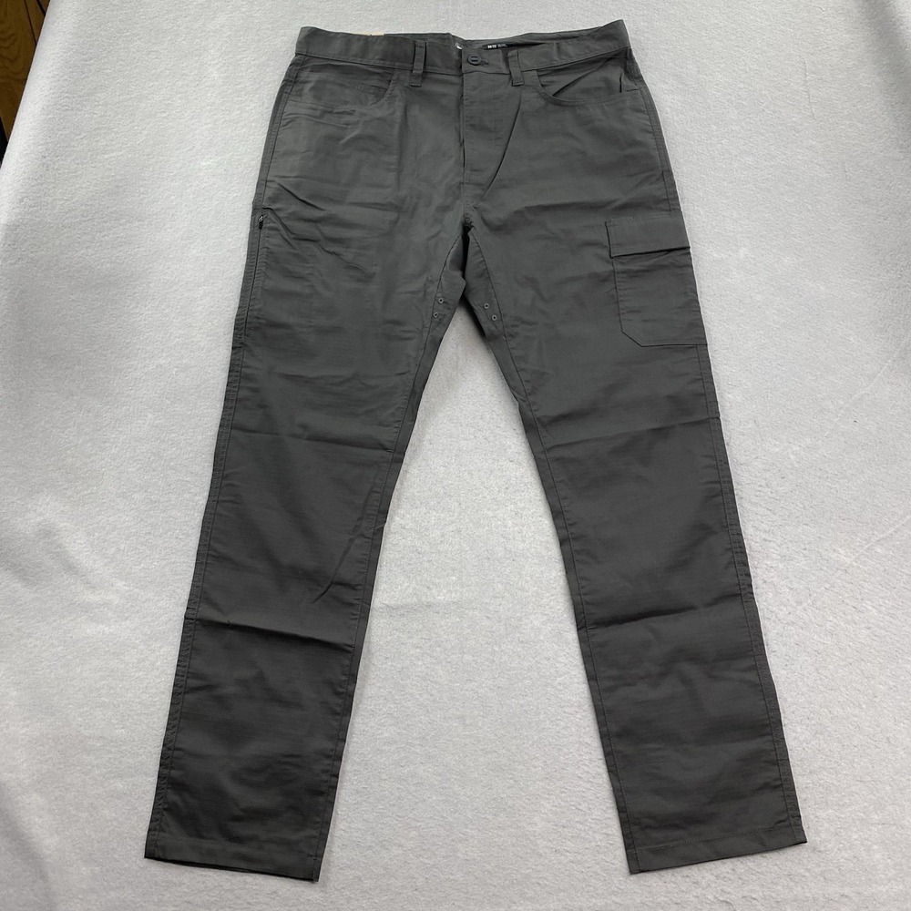Prana Pants Mens 36x32 Charcoal Cargo Double Peak Pant Standard Fit Hiking